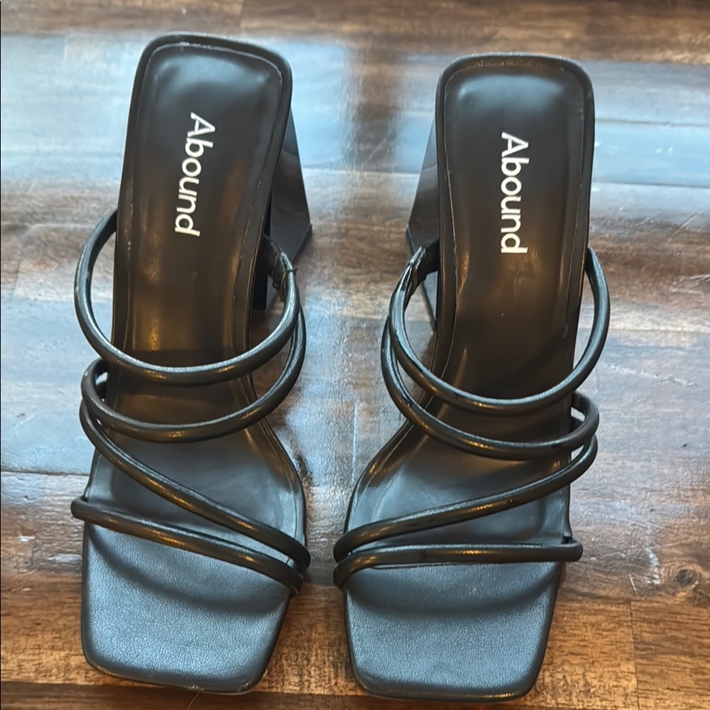 Abound Black Women's Strappy Heels